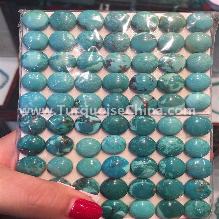 ZH Gems turquoise oval beads supplier for necklace 2