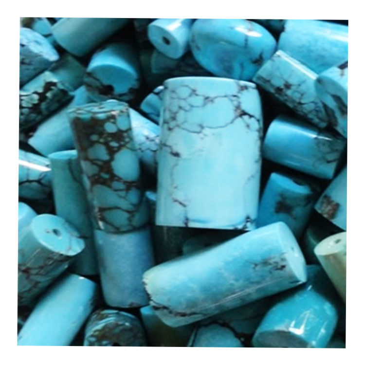 Təbii Firuzəyi Muncuqlar 12mm Böyük Təkərli Qalın Baraban Orijinal Firuzəyi Muncuqlar 18