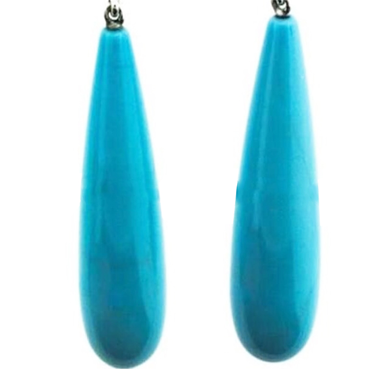 Blu Natural Ġenwina Gemstone Turquoise Turquoise Dehbijiet Dehbijiet 18