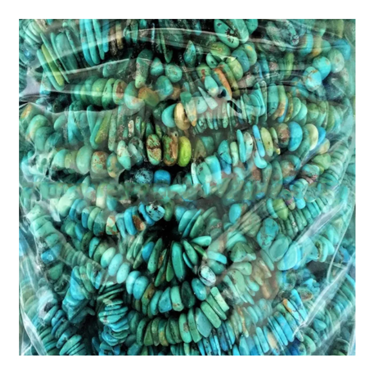 Manik-manik Nugget Kingman Natural Kingman, Batu Permata Kecil Arizona Asli 18