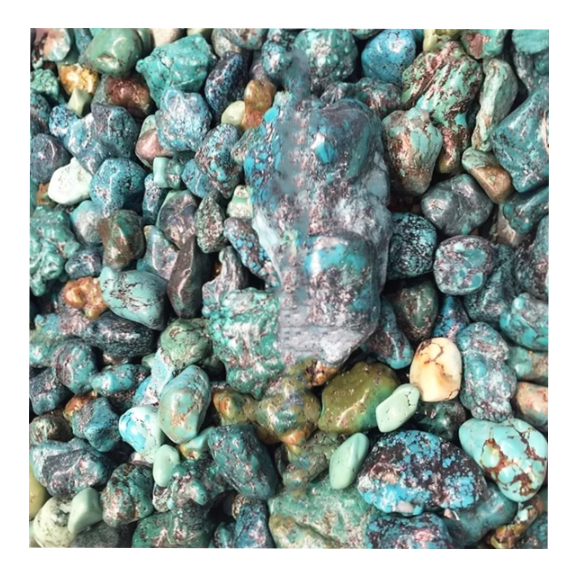 Lifaha tse Khōlō tsa Chunky Turquoise Lejoe la lejoe le leputsoa la 'mala o Boputsoa bo Phahameng Boleng bo Phahameng ka ho Feta 18