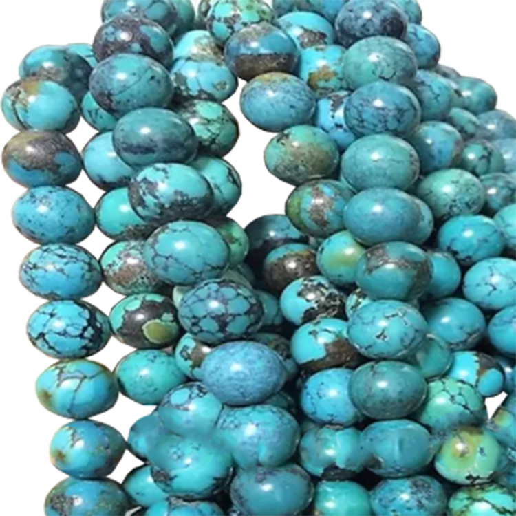 Dhab ah Kingien Turquoise Rougro Rout Qaabka 8mm ilaa 30mm 16