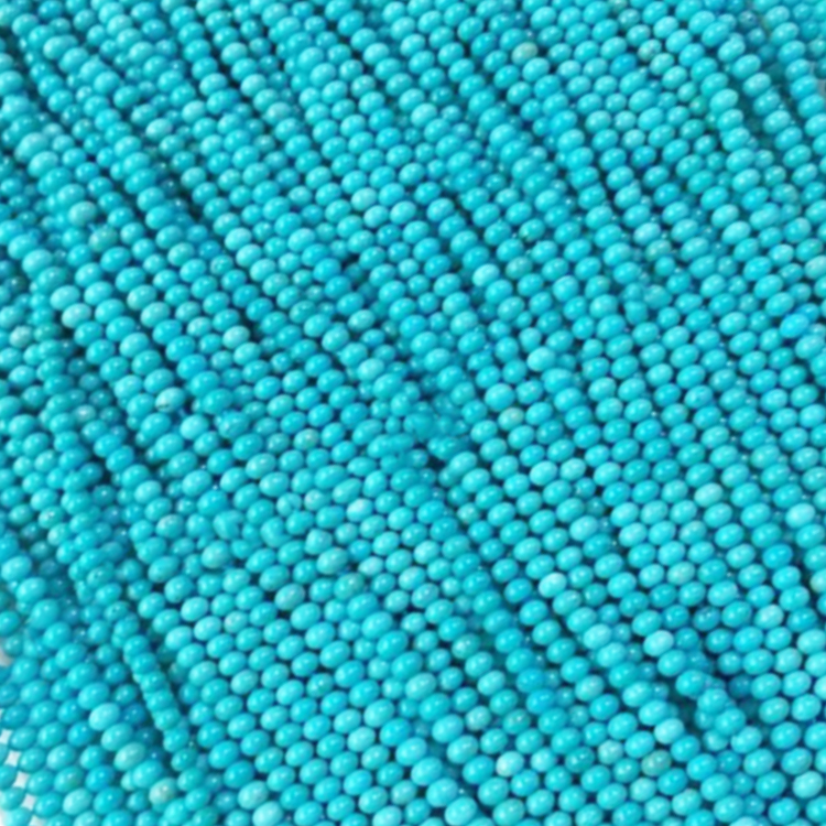 Yeni Gəliş Boş Təbii Firuzəyi Dəyirmi Muncuq Zərgərlik üçün Boş Gemstone muncuqları 18