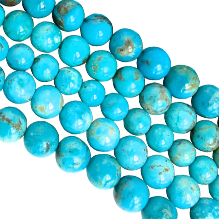 10mm סין ייצור יקר סיבוב טורקיז אבני חן טורקיז חרוזים תכשיטים 18