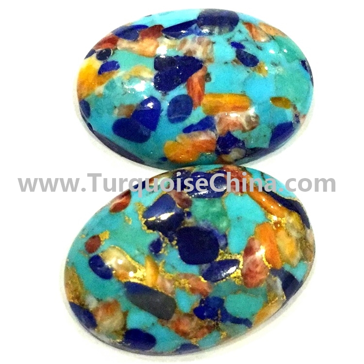 Cabochon ya kawaida ya cabochon, cabs ya kawaida ya turquoise. 10