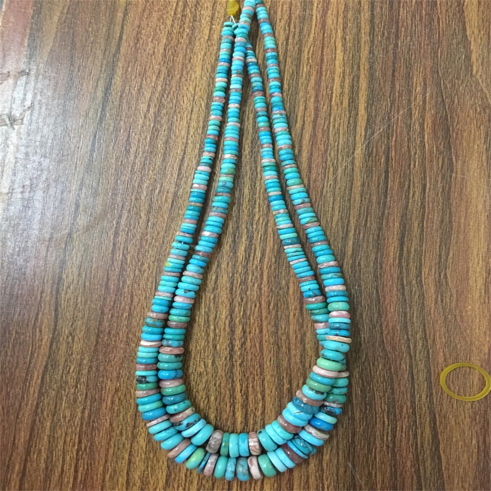 Collier de perles turquoise, collier turquoise authentique 6