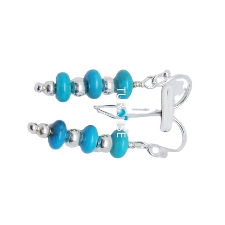 Zh juwele | Goeie kwaliteit groot turkoois oorbelle 6