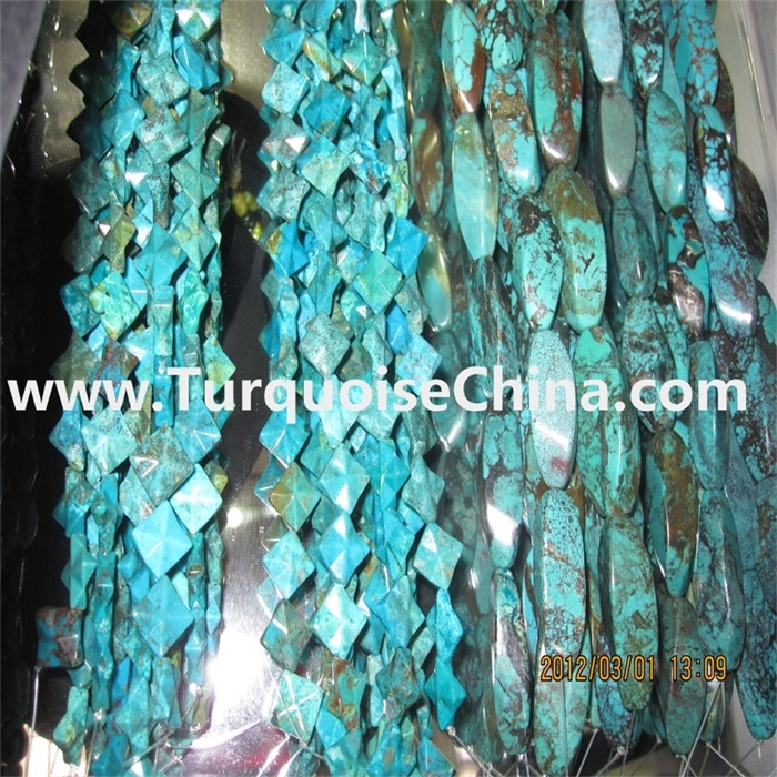 ZH top quality faceted turquoise beads business for earings 1