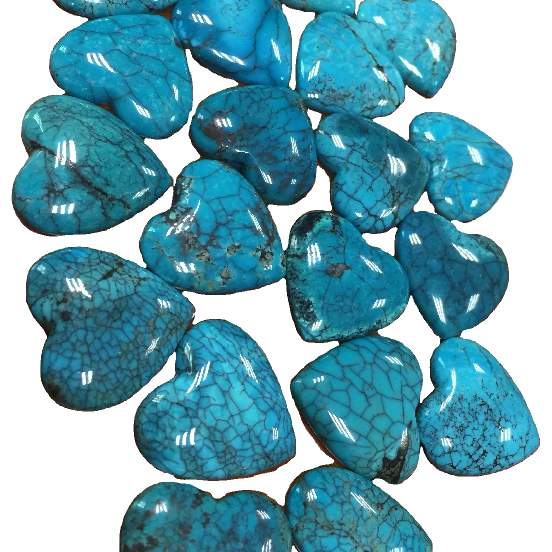 Turquoise Heart Cabochon teen groothandelpryse | Zh juwele 2
