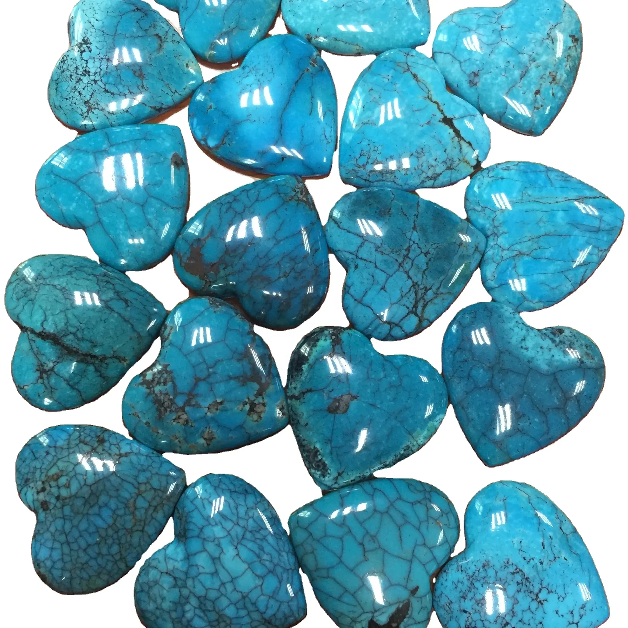 Turquoise Heart Cabochon teen groothandelpryse | Zh juwele 3