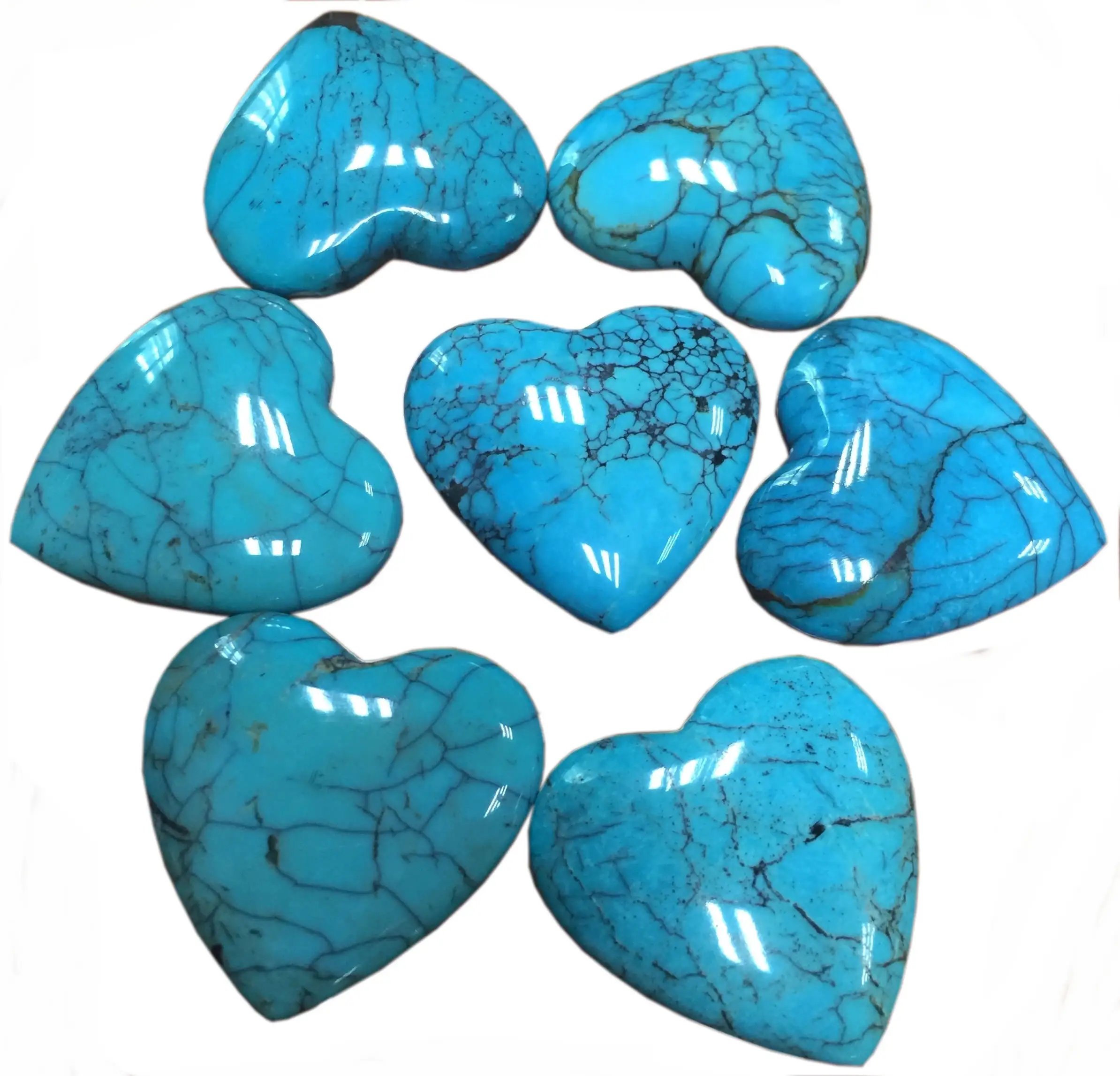 Turquoise Heart Cabochon teen groothandelpryse | Zh juwele 6