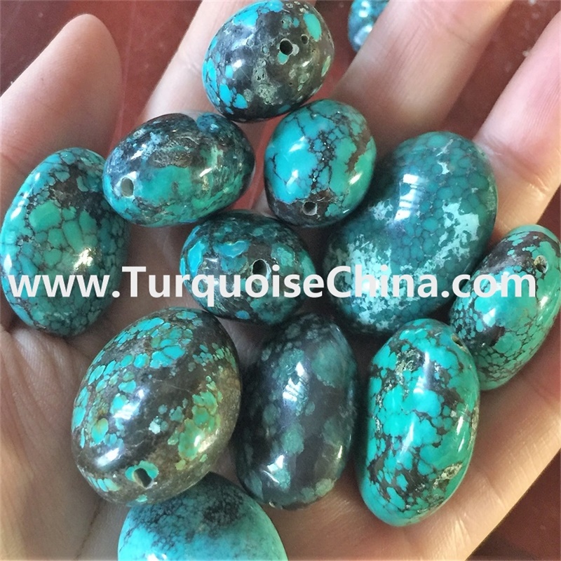 best turquoise oval beads supplier for jewelry 1
