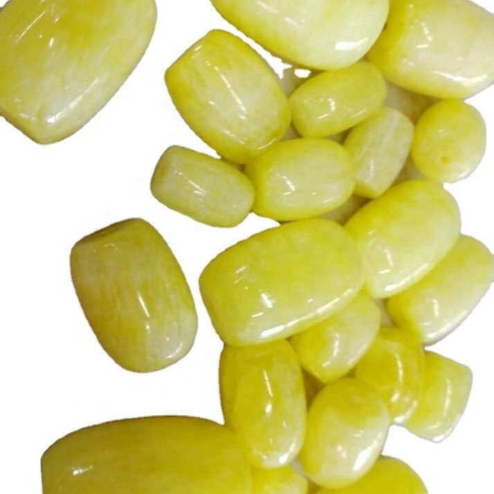 Smithsonite сары түстөгү барабан мончок дүң 32