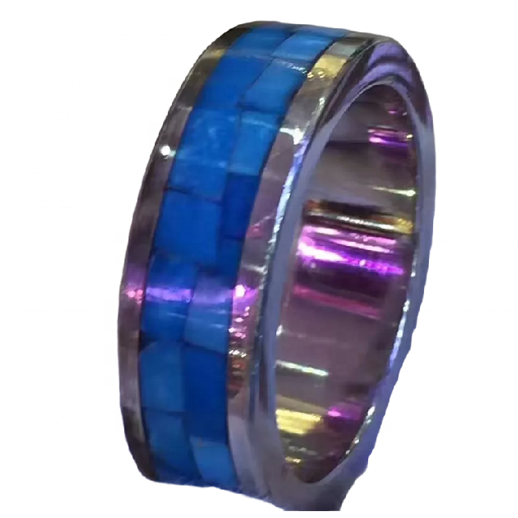 Komprimirana tirkizna mozaička umetnuta ručno oslikana narukvica 30