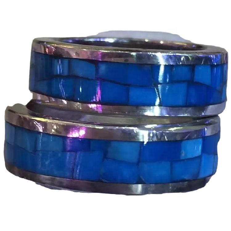 Komprimirana tirkizna mozaička umetnuta ručno oslikana narukvica 32