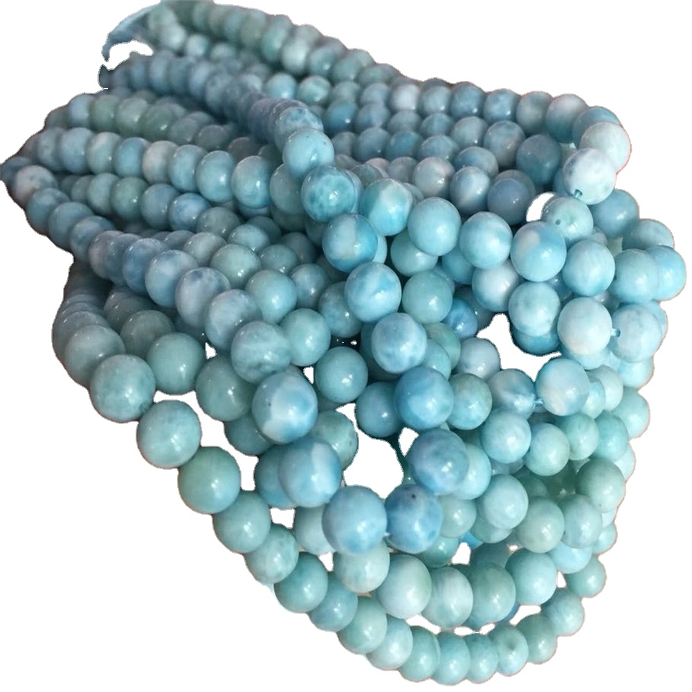 പുതിയ ഉൽപ്പന്നം കുറഞ്ഞ വില നാച്ചുറൽ ലാരിമർ റ round ണ്ട് കല്ല് മുത്തുകൾ 31