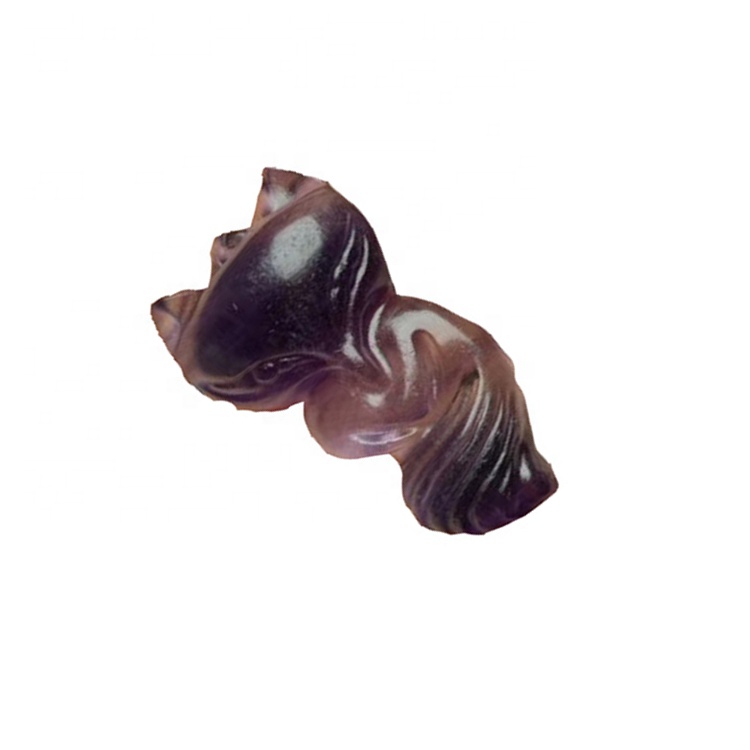 蛍石彫刻キツネ形状宝石ペンダント 9