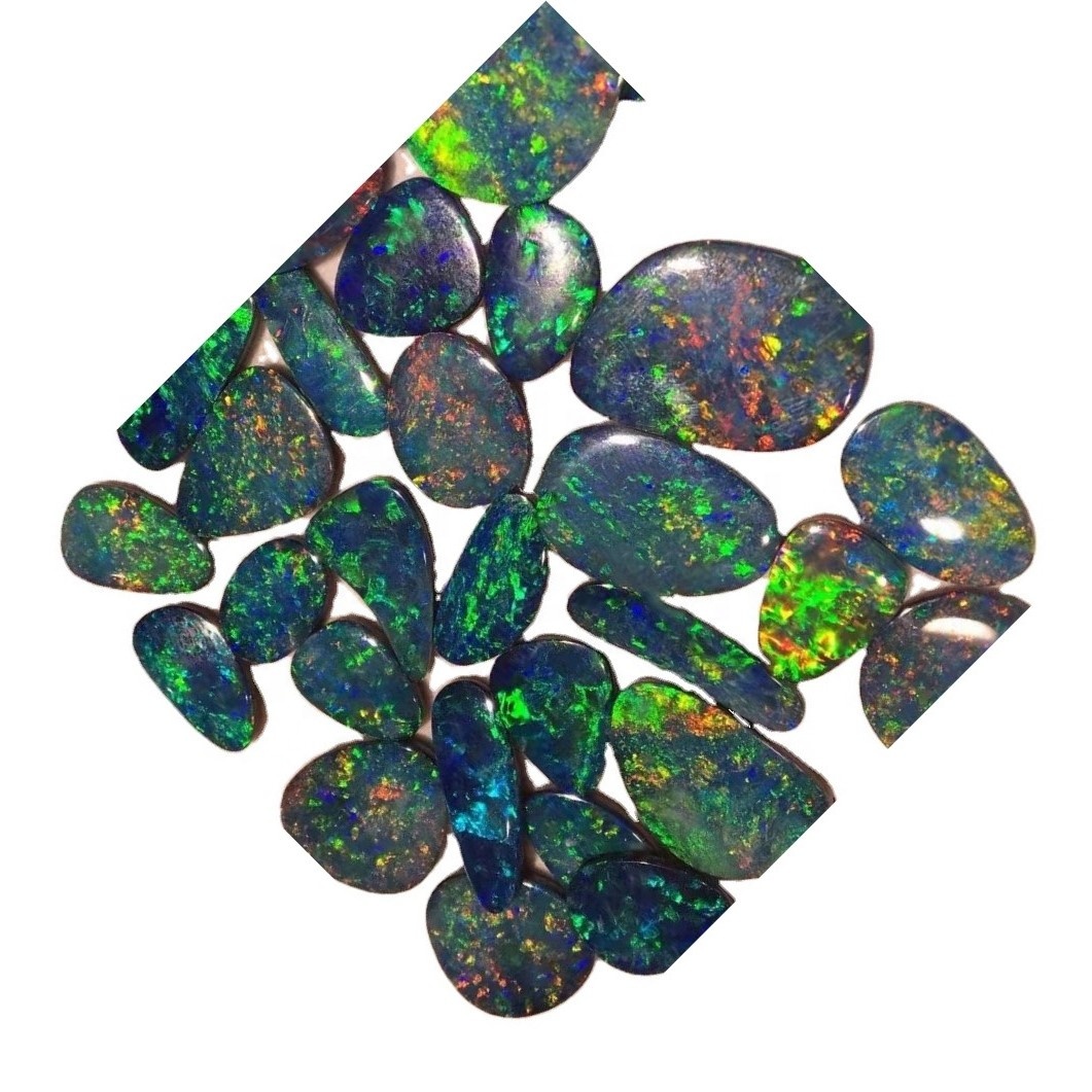 Náttúruleg Eþíópíu Opal Cabochon litrík og stór stærð opal 35