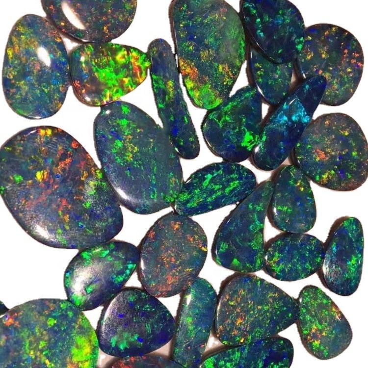 Náttúruleg Eþíópíu Opal Cabochon litrík og stór stærð opal 37