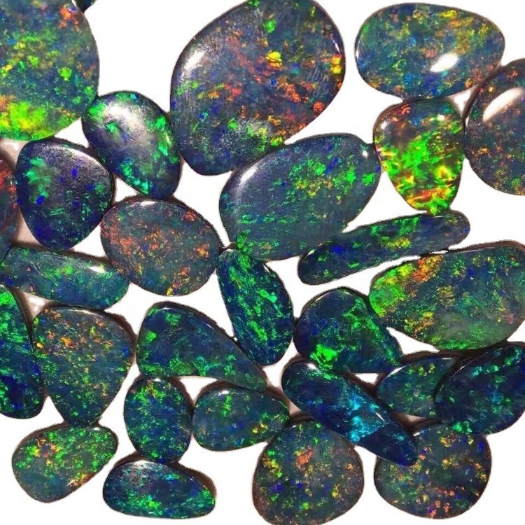 Náttúruleg Eþíópíu Opal Cabochon litrík og stór stærð opal 39