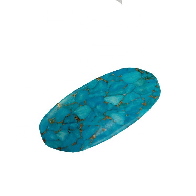 Moda Kolye Mozaik Mavi Turkuaz Pürüzsüz Mavi Mozaik Turkuaz Cabochons 7