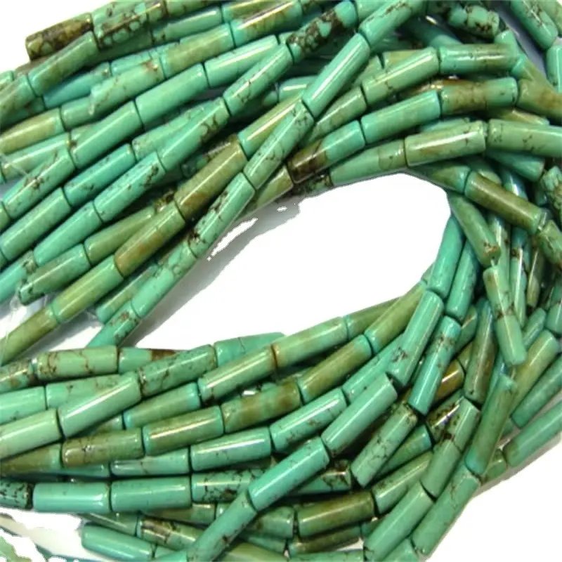 best turquoise tube beads supply for jewellery making 2