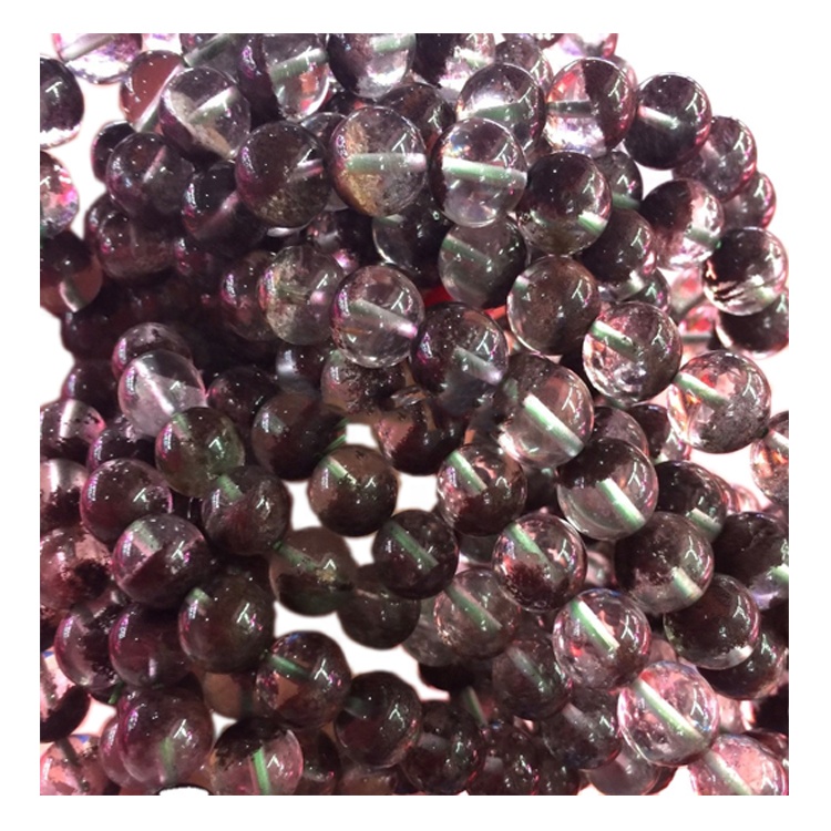 Dath Dearg Nádúrtha Phantom Grianchloch Crystal Beads Beads Beads 30