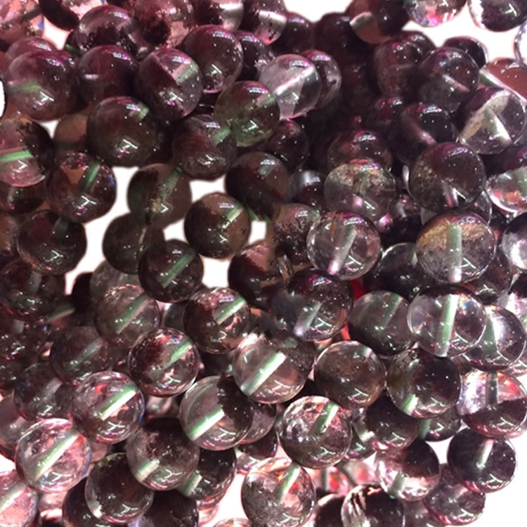 Dath Dearg Nádúrtha Phantom Grianchloch Crystal Beads Beads Beads 34