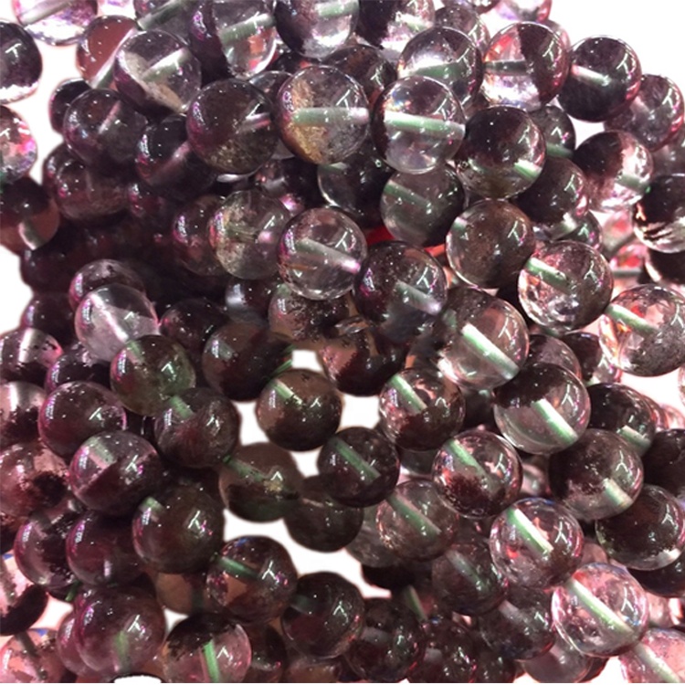 Dath Dearg Nádúrtha Phantom Grianchloch Crystal Beads Beads Beads 32