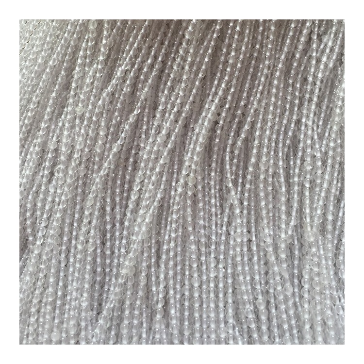 സ്വാഭാവിക വൈറ്റ് ക്ലിയർ ക്രിസ്റ്റൽ ക്വാർട്സ് ബീഡ് രത്നങ്ങളുടെ അയഞ്ഞ കൊന്തകൾ മൊത്തത്തിലുള്ള സിസ്റ്റൽ ക്വാർട്സ് സ്ട്രോണ്ടുകൾ 9