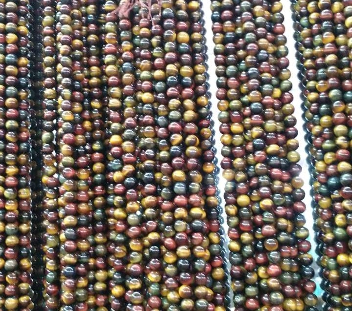 Perline dell'occhio naturale della pietra preziosa allentata all'ingrosso per la fabbricazione della collana 35