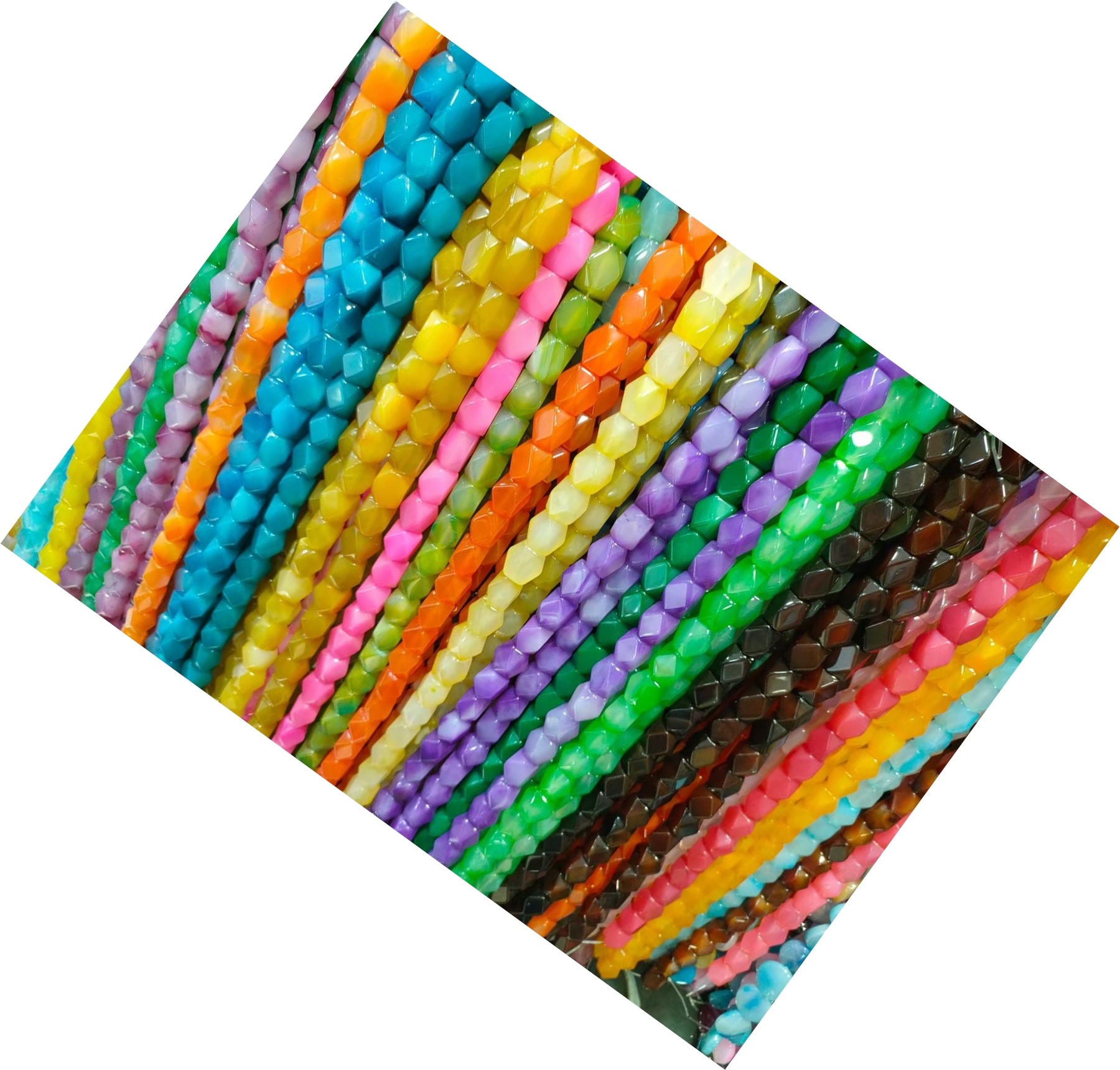 Perle sciolte di gemella naturale di gemma agata 6 mm 8 mm 10 mm perle a forma sfaccettata liscia 31