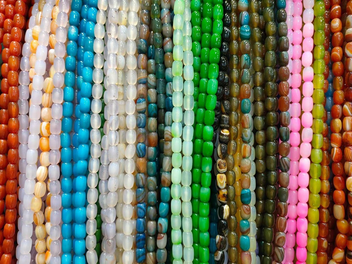 Perle sciolte di gemella naturale di gemma agata 6 mm 8 mm 10 mm perle a forma sfaccettata liscia 35