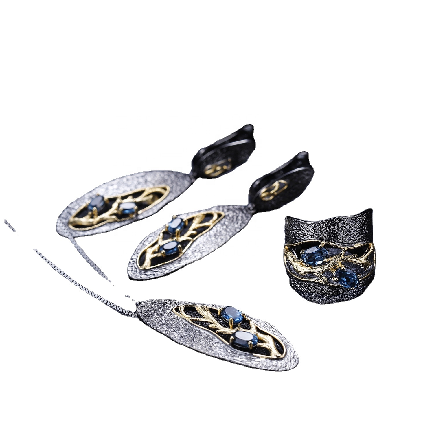 নীল নীলকান্তমণি নেকলেস / 14k সলিড সোনার নীলকান্তমণি নেকলেস / মায়ের জন্য উপহার 11