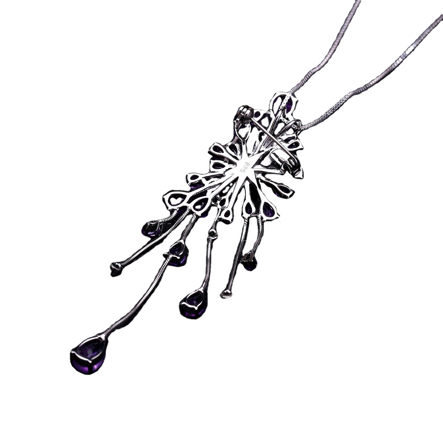 Модни златни ланац Огрлица накит Даитни ситни шарм Женски постројење у облику цхокер огрлица привеска 11