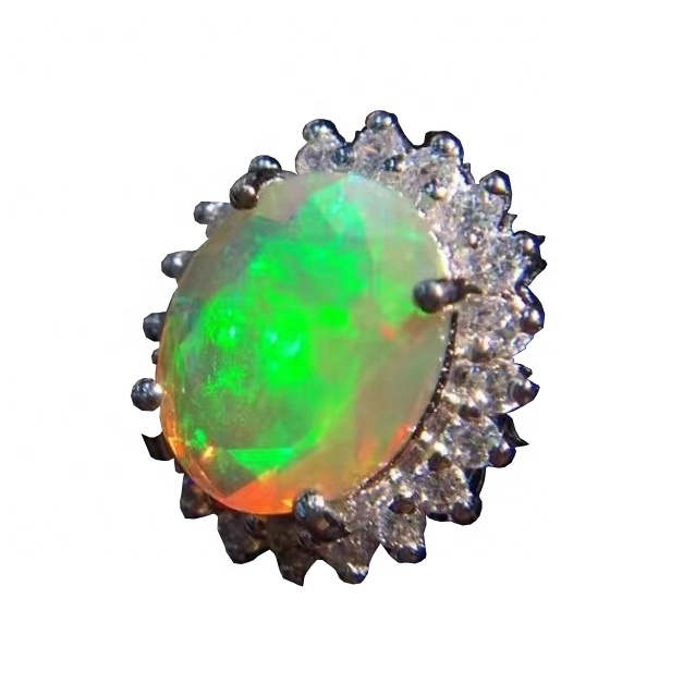 Qo'lda ishlangan qimmatbaho toshlar 14k oltin olmos opal stal sirlari 31