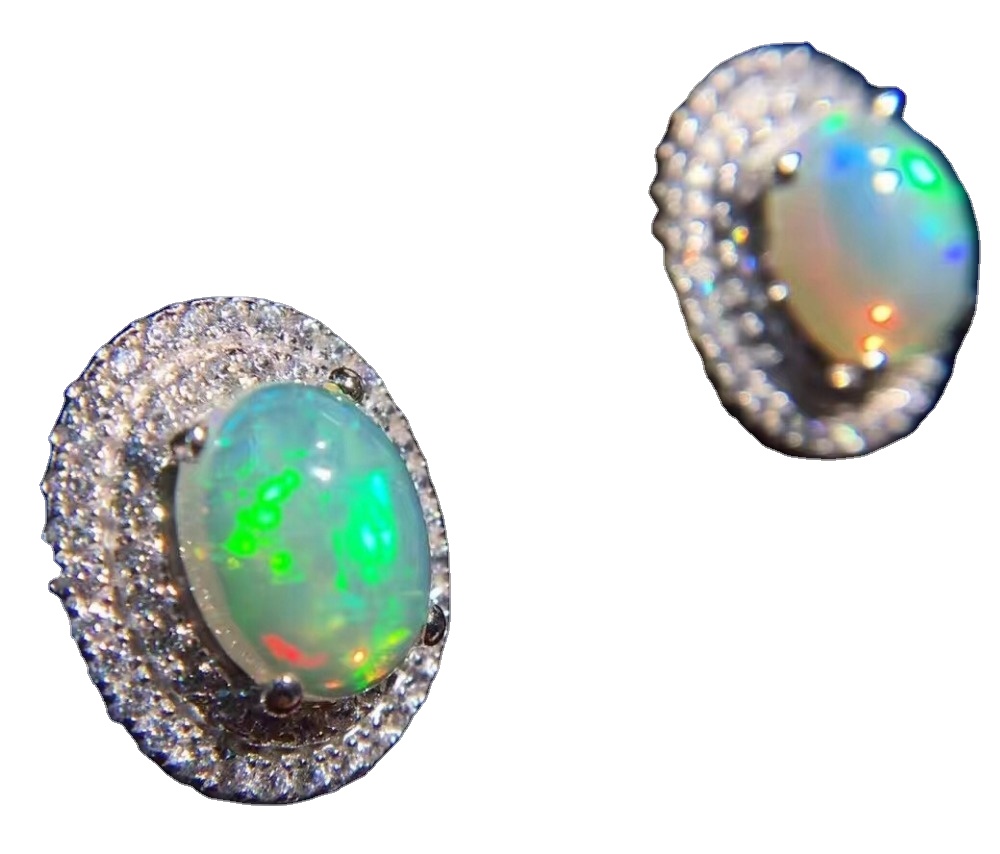 Qo'lda ishlangan qimmatbaho toshlar 14k oltin olmos opal stal sirlari 35