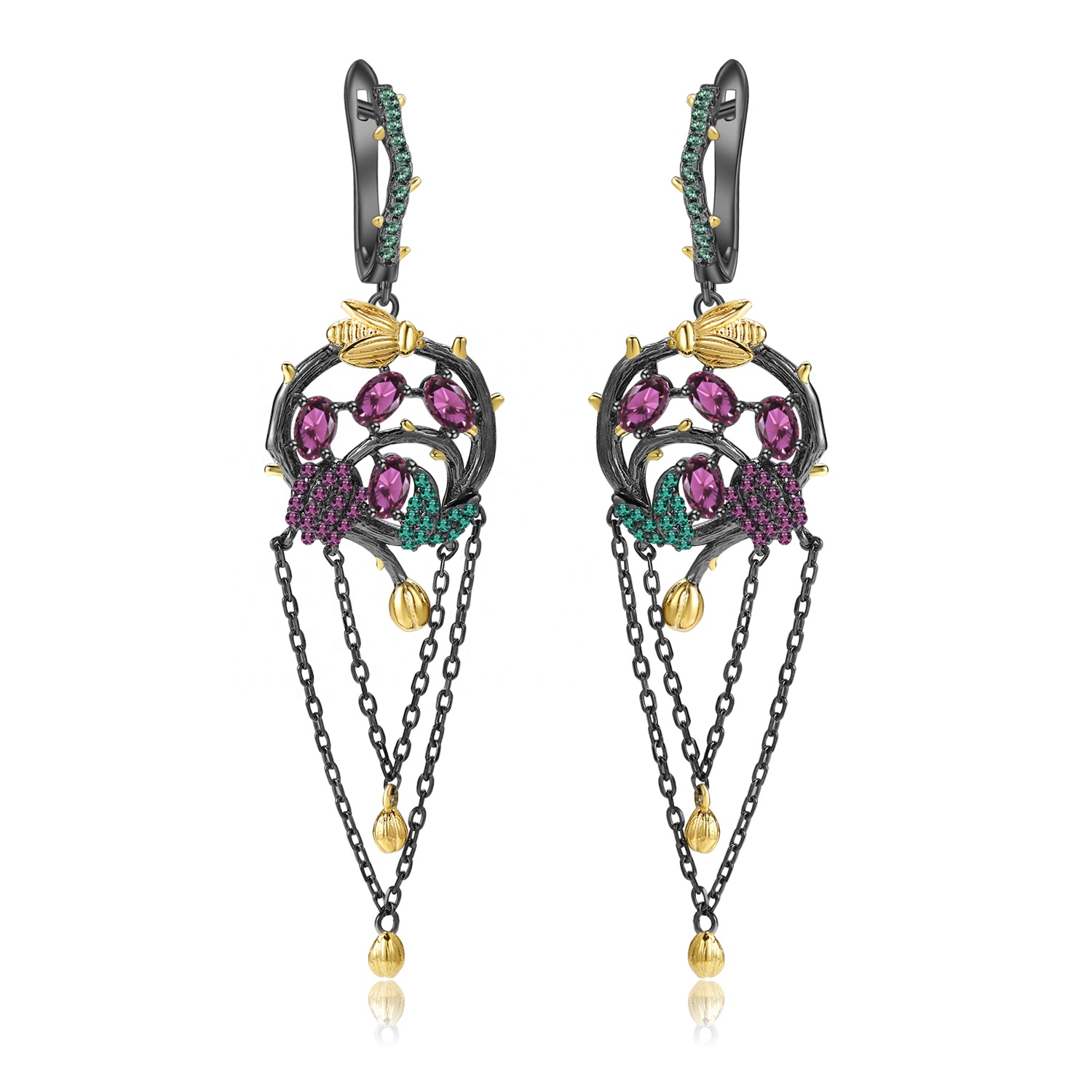 Atirgul qizil tutun sirtlari / oltin bilan qoplangan ekind sirtlari 7