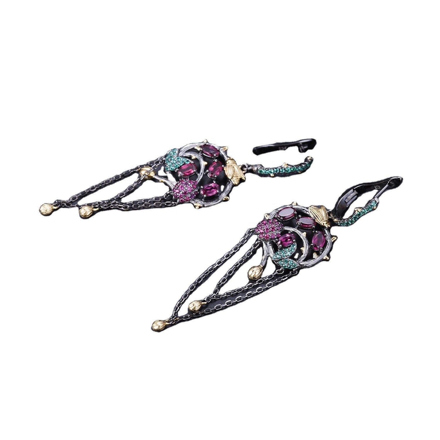 Atirgul qizil tutun sirtlari / oltin bilan qoplangan ekind sirtlari 11