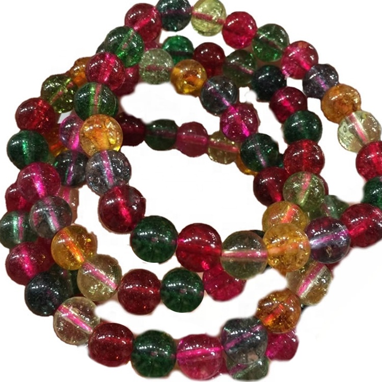 Mwenje wepanyama ane mavara emhando yepamusoro giredhi Smililiet Round beads bracelets zvishongo 7