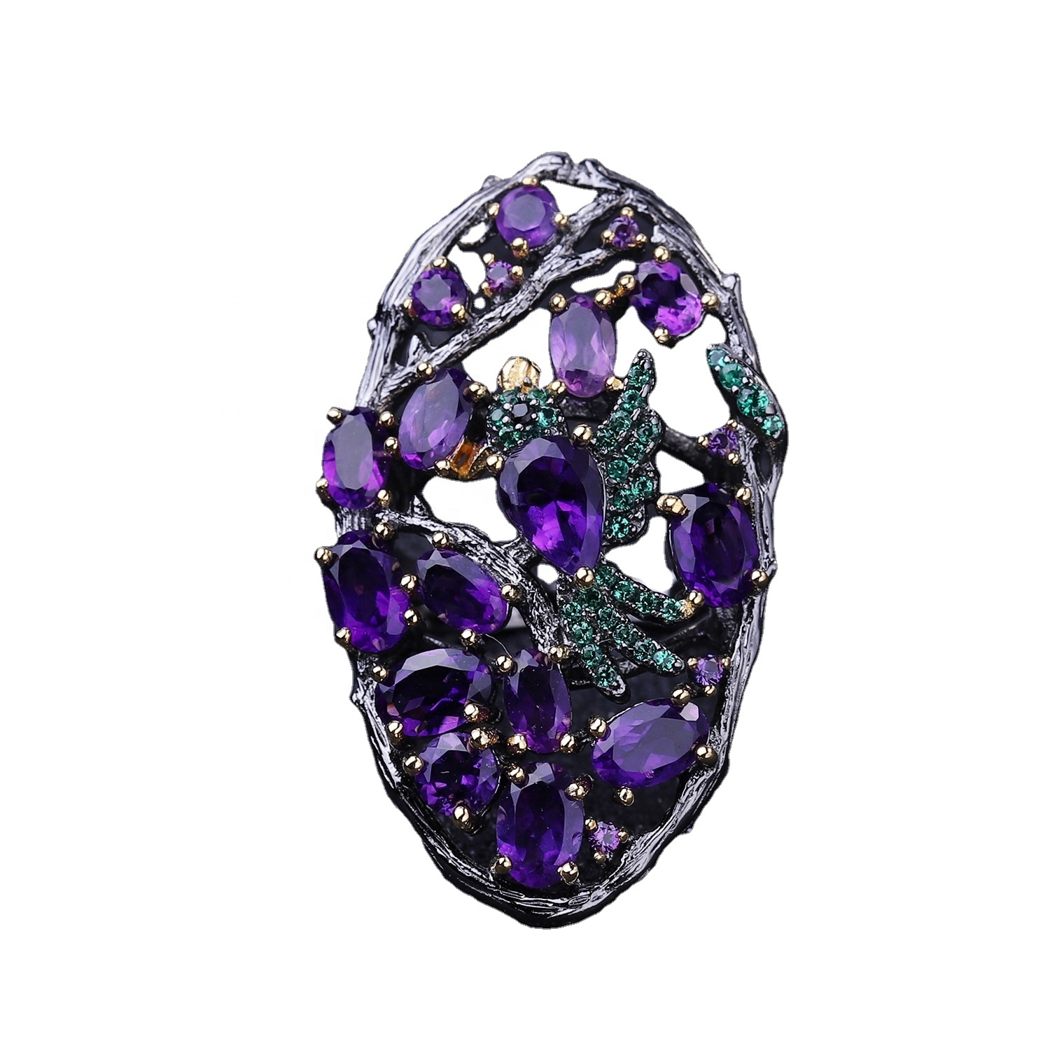 바이올렛 925 실버 자수정 반지 9