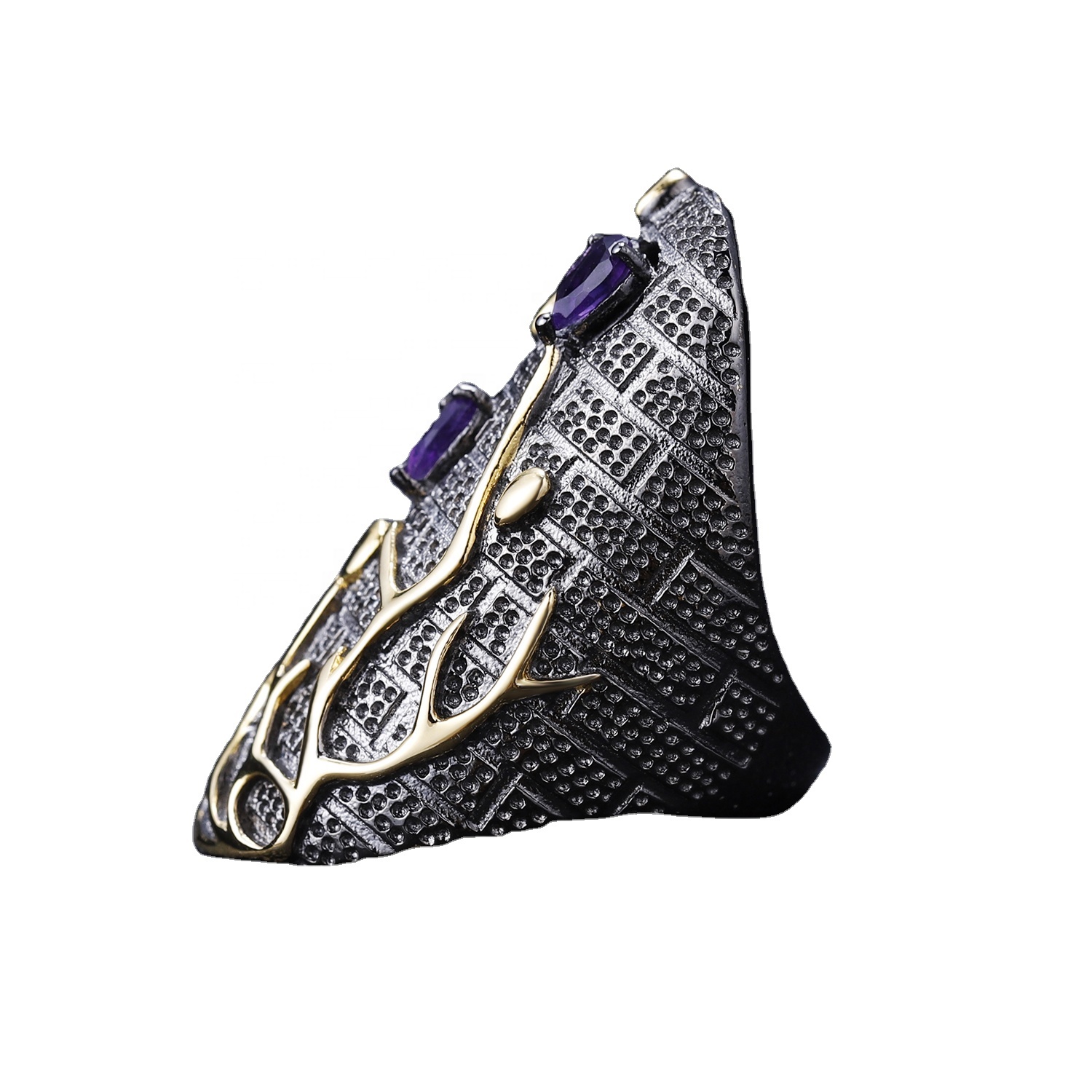 Anelli ametista dorati. 30