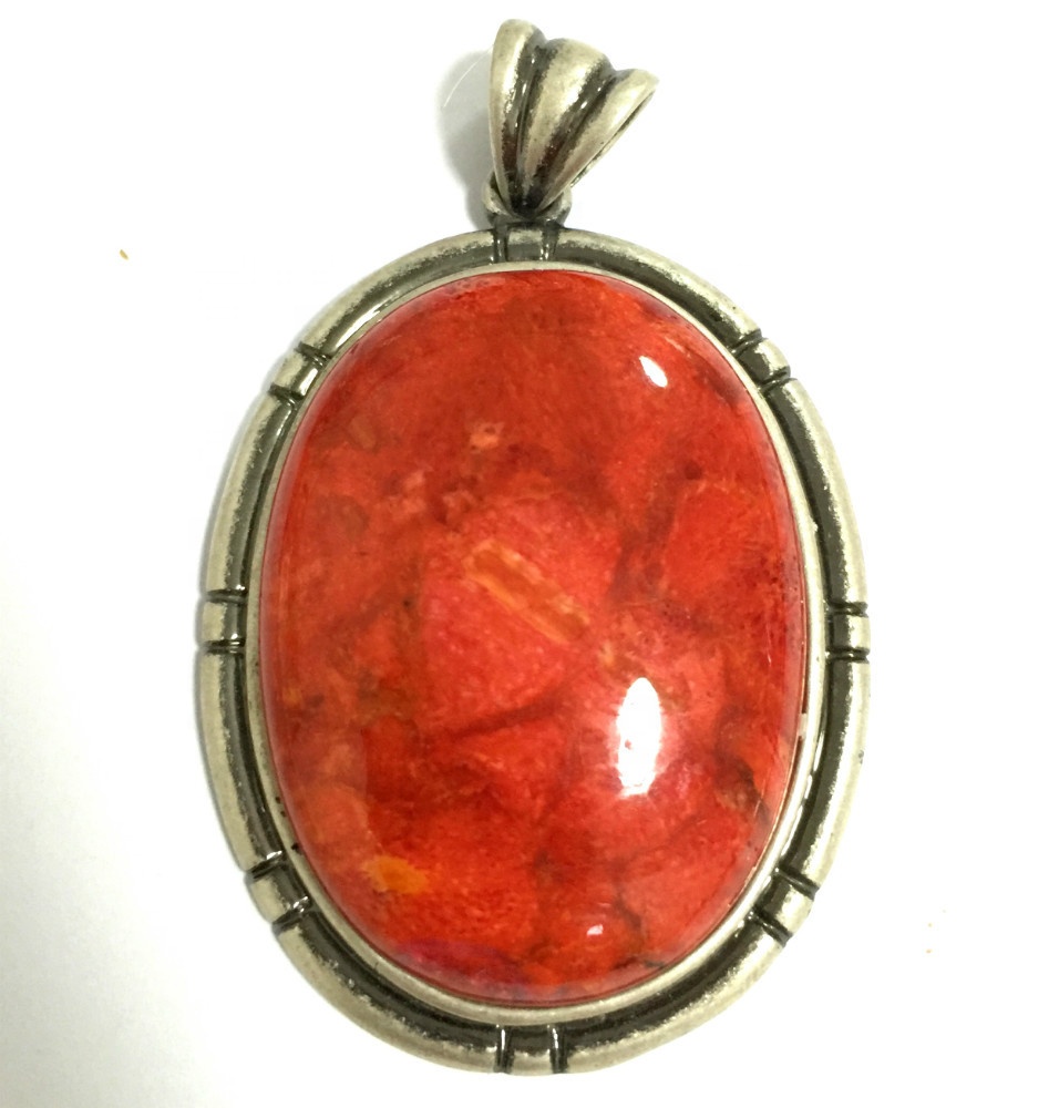 Mohave Apple Coral হৃদয় আকৃতি রূপালী দুল গয়না 11