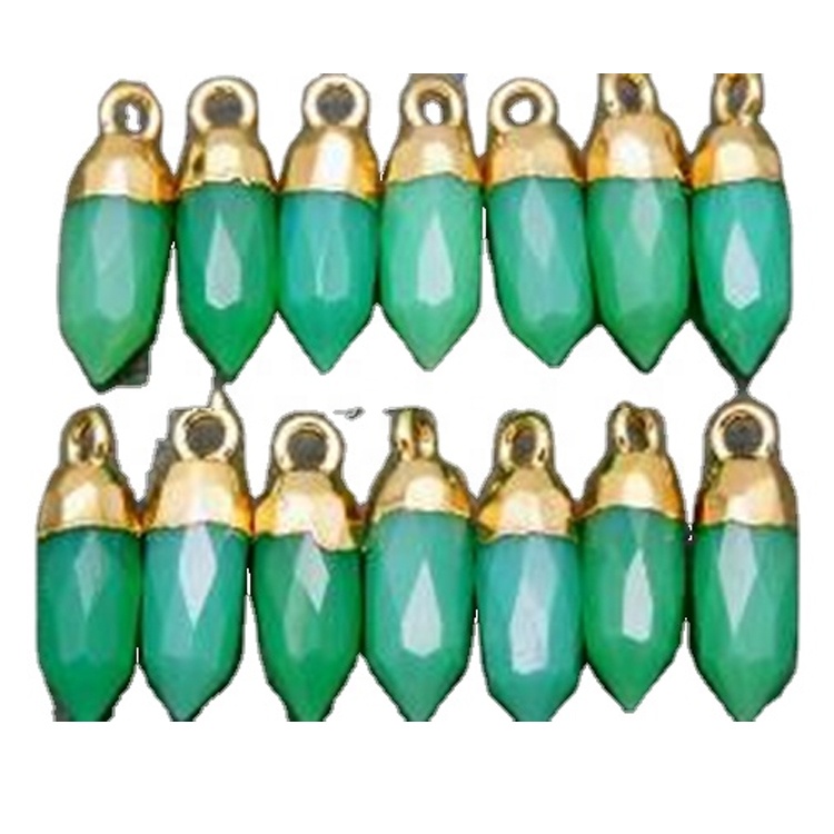 রত্ন পাথর চক্র হেক্সাজোন ক্রিস্টাল পয়েন্ট দুল 11