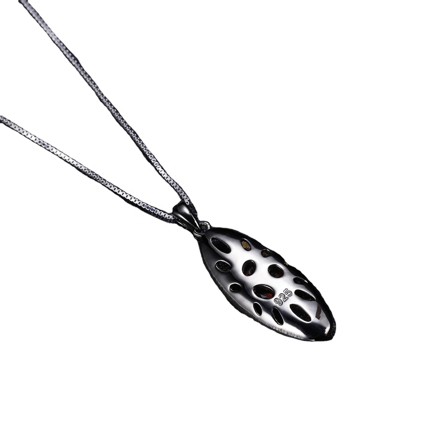 புதிய 925 ஸ்டெர்லிங் வெள்ளி இயற்கை ரூபி சிவப்பு பதக்கத்தில் சிவப்பு பதக்கத்தில் படிக நகைகள் ரத்தின பரிசுகளை 11