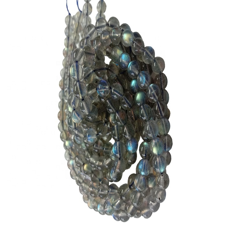 Piedra preciosa labradorita redonda de 8-14 mm para joyería que hace cuentas pulsera collar de piedras preciosas sueltas 30
