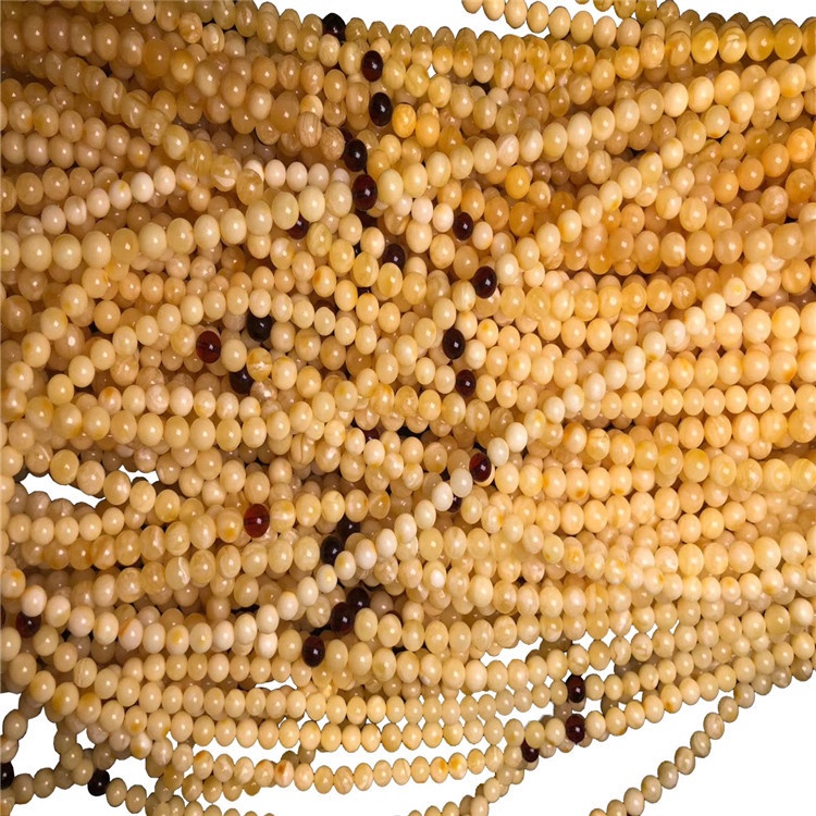 Kulîlkên amberê xwezayî bezên loose yên genuine ji bo çêkirina stûyê 11