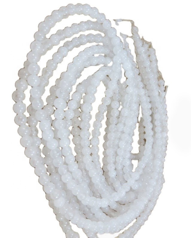Perlas de cuarzo de nieve perlas blancas naturales de cuarzo de nieve 34