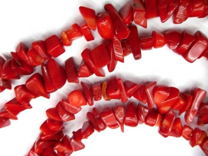 Apple Coral Chips мончоктор Red Coral Beads Chip Gemsone мончок 11