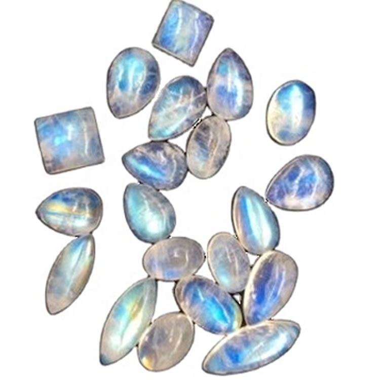 Természetes fehér Moonstone Cabochon Gemstone körte alakú kék mutatós Moonstone laza kő Használat Jewerly Moonstone 35